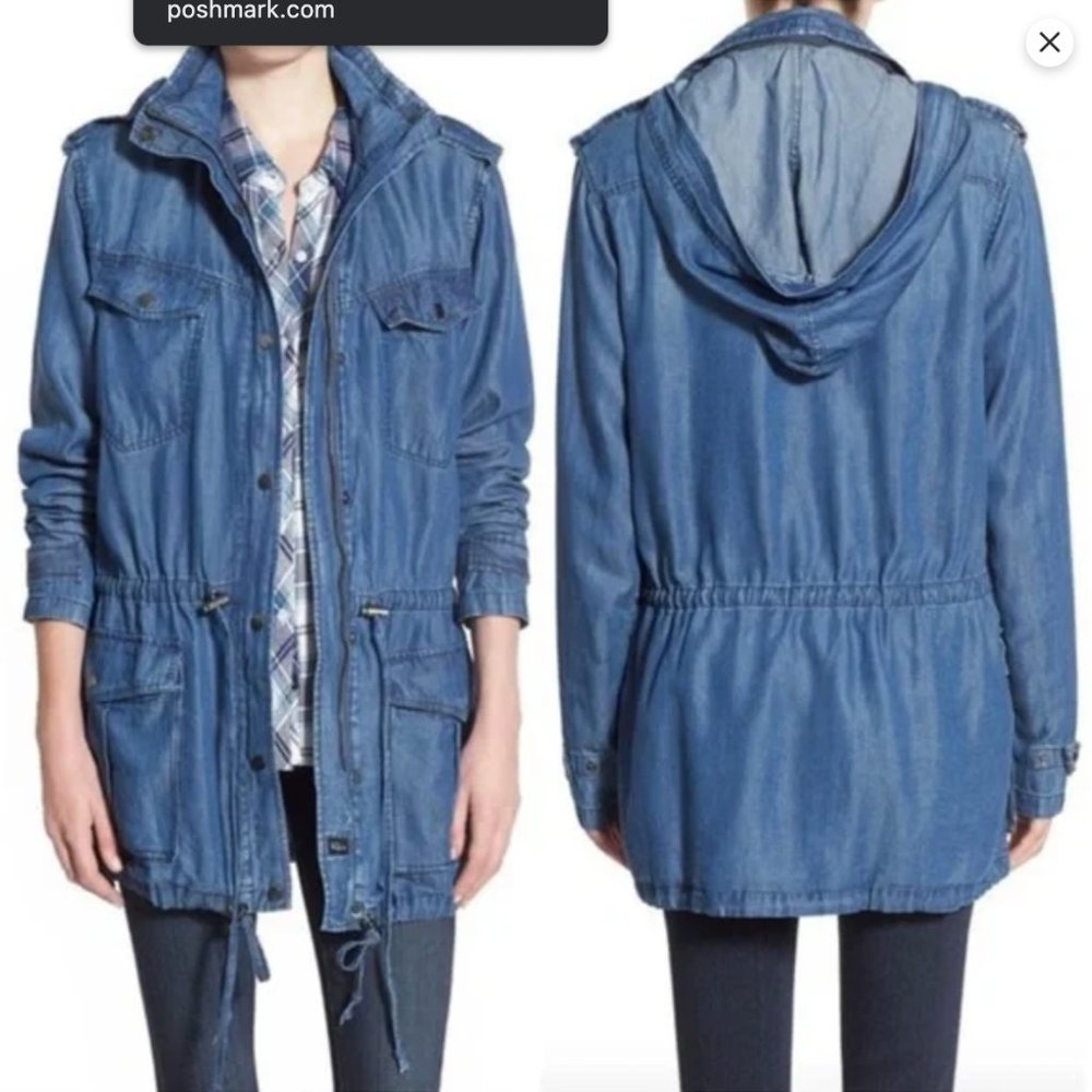 RAILS PETRA CHAMBRAY UTILITY JACKET SZ XS